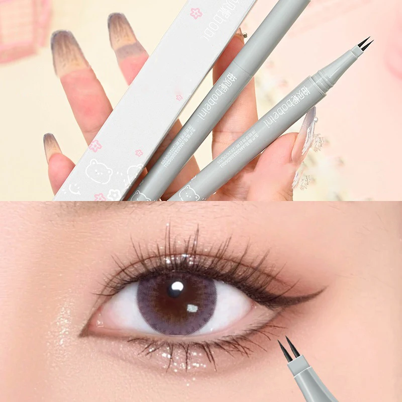 

2 Point Ultra-thin Liquid Eyeliner Pen Waterproof Lasting Quick Dry Eyeliner Lower Eyelash Silkworm Eyes Liner Eye Cosmetic