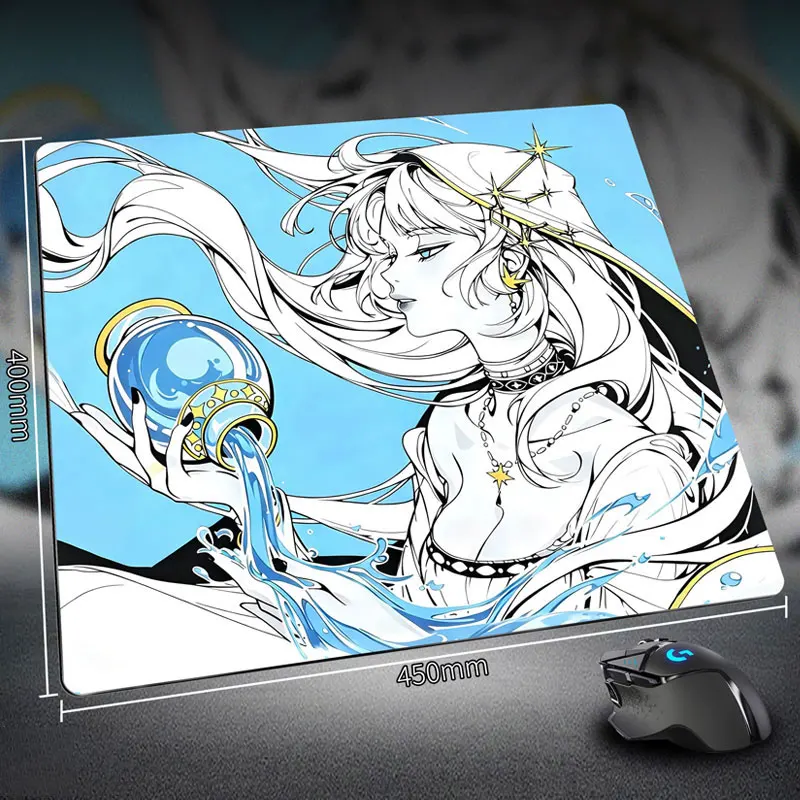 Japanese Anime Character Cool Glass Mouse Pad Large Custom Frosted Surface Desk Mat Tempered FPS Office Pad Gaming Accessories