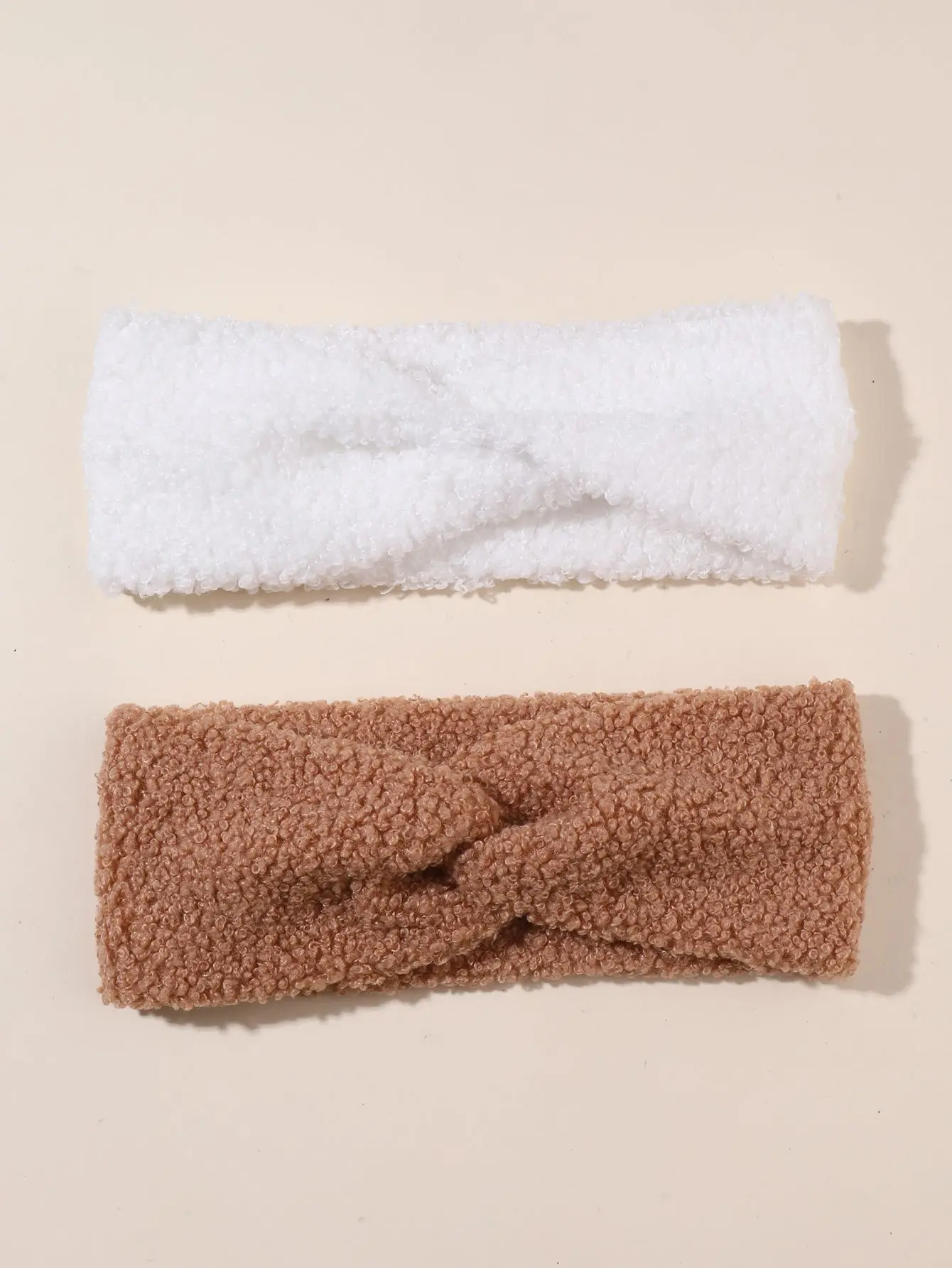 المخملية الطفل الشتاء عقال لحديثي الولادة بنين بنات اليدوية العصابات الشعر المرنة بوتيك خمر عمامة الدافئة أغطية الرأس 2 قطعة #5