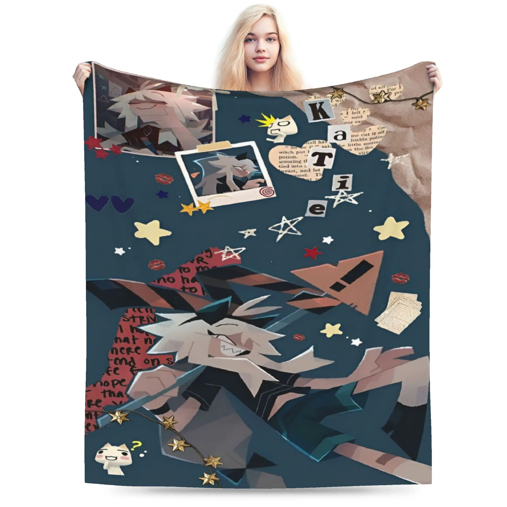 New Arrival Fundamental Paper Education Anime Blankets Soft Flannel  Comfortable Throw Blankets Machine Washable