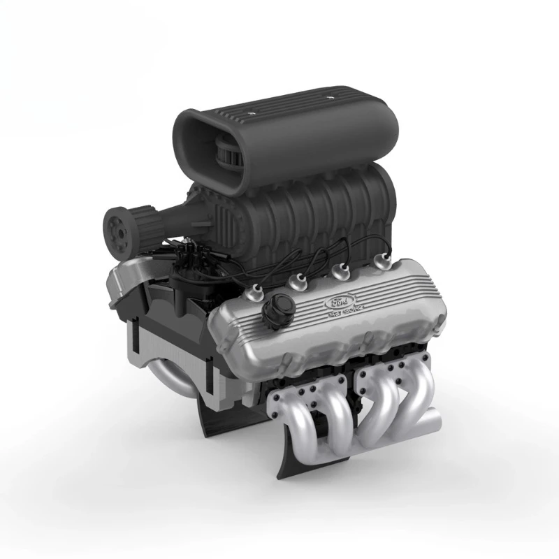 พัดลมหม้อน้ำจำลอง V8 รุ่น F76B สำหรับรถบังคับวิทยุ 1/10 รุ่น Traxxas TRX4 Defender TRX6 AXIAL SCX10 II