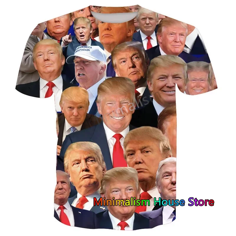 Hot Selling Donald Trump Funny 3D Printed T-Shirt Trump 2024 Presidential Support Tees Casual O-neck Short Sleeve T Shirts Tops