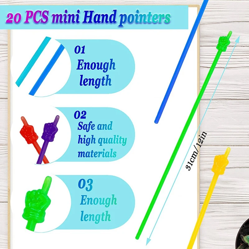 10 PCS Mini Hand Pointers Finger Pointer Resin Finger Pointers Stick For Teachers Pointer Classroom And Presentation