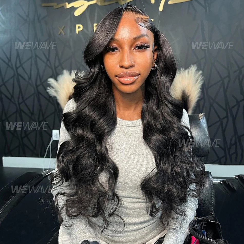 

Парик из натуральных волос 13X6 HD Lace Body Wave, фронтальный парик 13X4, 30-40 дюймов, черный, с предварительно выщипанной линией роста волос, для женщин, плотность 250%