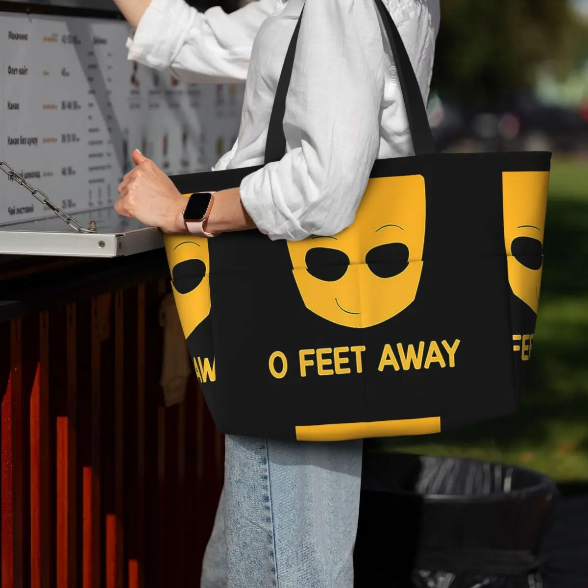 

Grindr Zero O Feet Away Beach Tote Bag Sport Gym Yoga Duffle Large Tote Bag Women Travel Bag Fitness bag