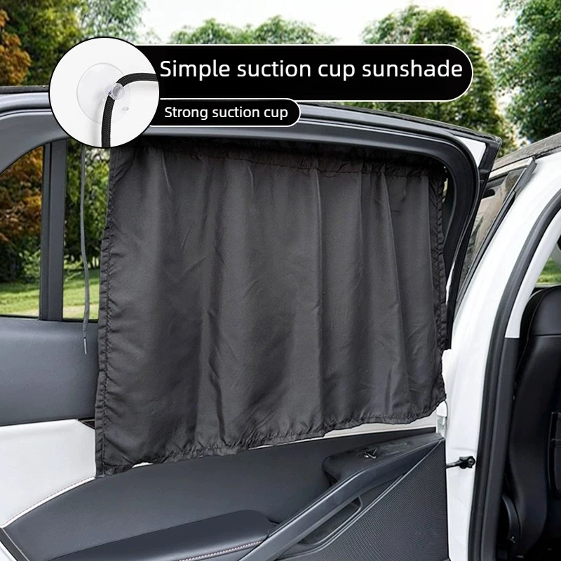 

Universal Car Window Sun Shade Curtain - Breathable Mesh Sun Blocker with Suction Cup, UV Protection Privacy Screen for Car Side