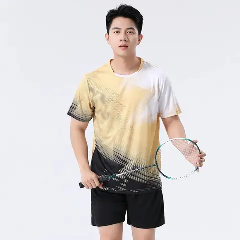 2026 Quick-Dry Badminton Set Unisex Summer Sports Training Team Competition Shirt