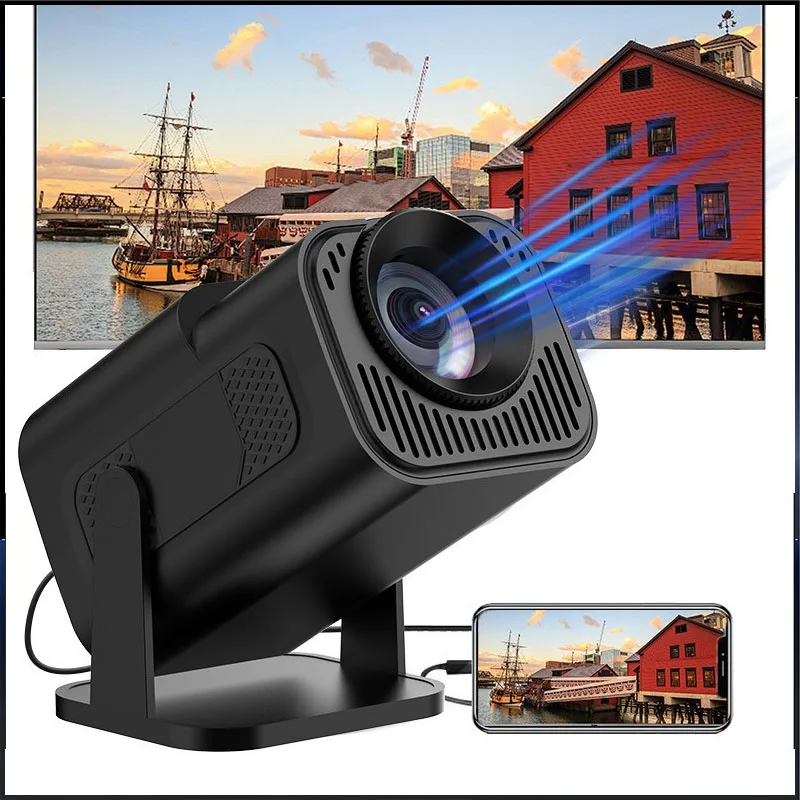 스마트 미니 휴대용 프로젝터 4K 안드로이드11.0 720P 네이티브 1280*720P 듀얼 WIFI6 BT5.0 스마트 홈 시어터 야외 휴대용 프로젝터