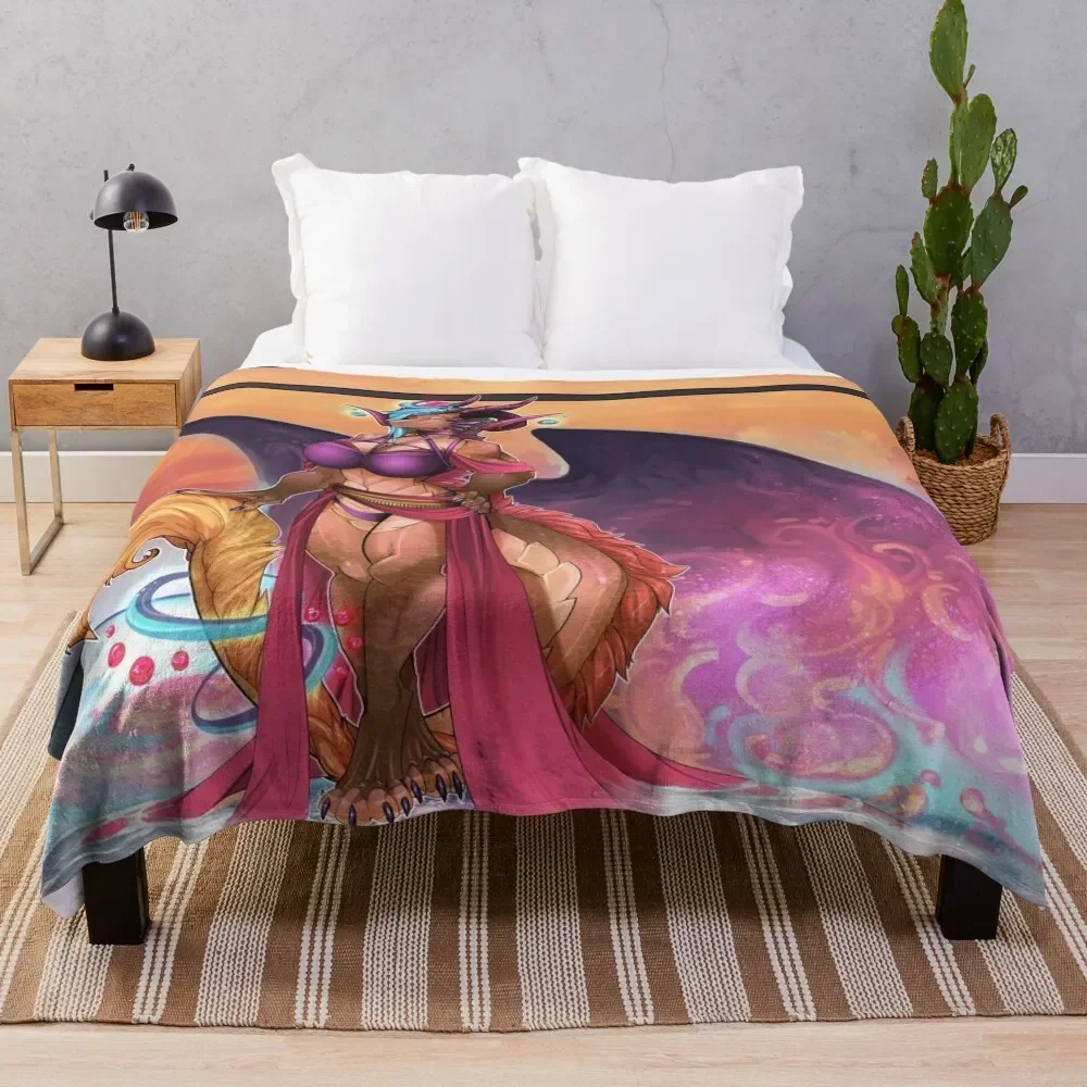 

Sunrise Dragoness Throw Blanket Sofas Luxury Designer Bed Fashionable sofa bed Blankets