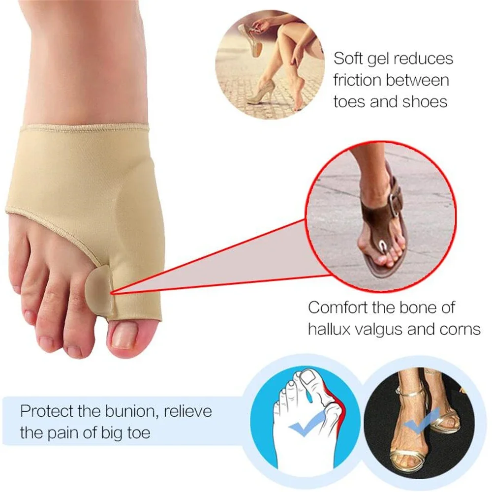 Bunion Corrector for Women Men Adjustable Hallux Valgus Orthotics Toe Separator Sock Thumb Straightener for Wide Feet