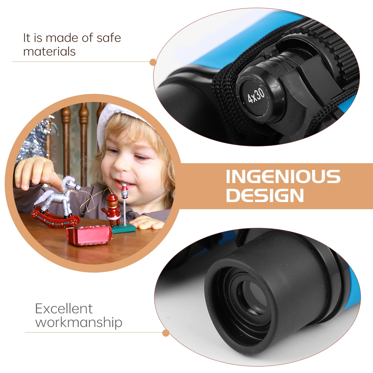 

Practical Toy Dual-tube Telescope Portable Kid Pvc Scientific Exploration