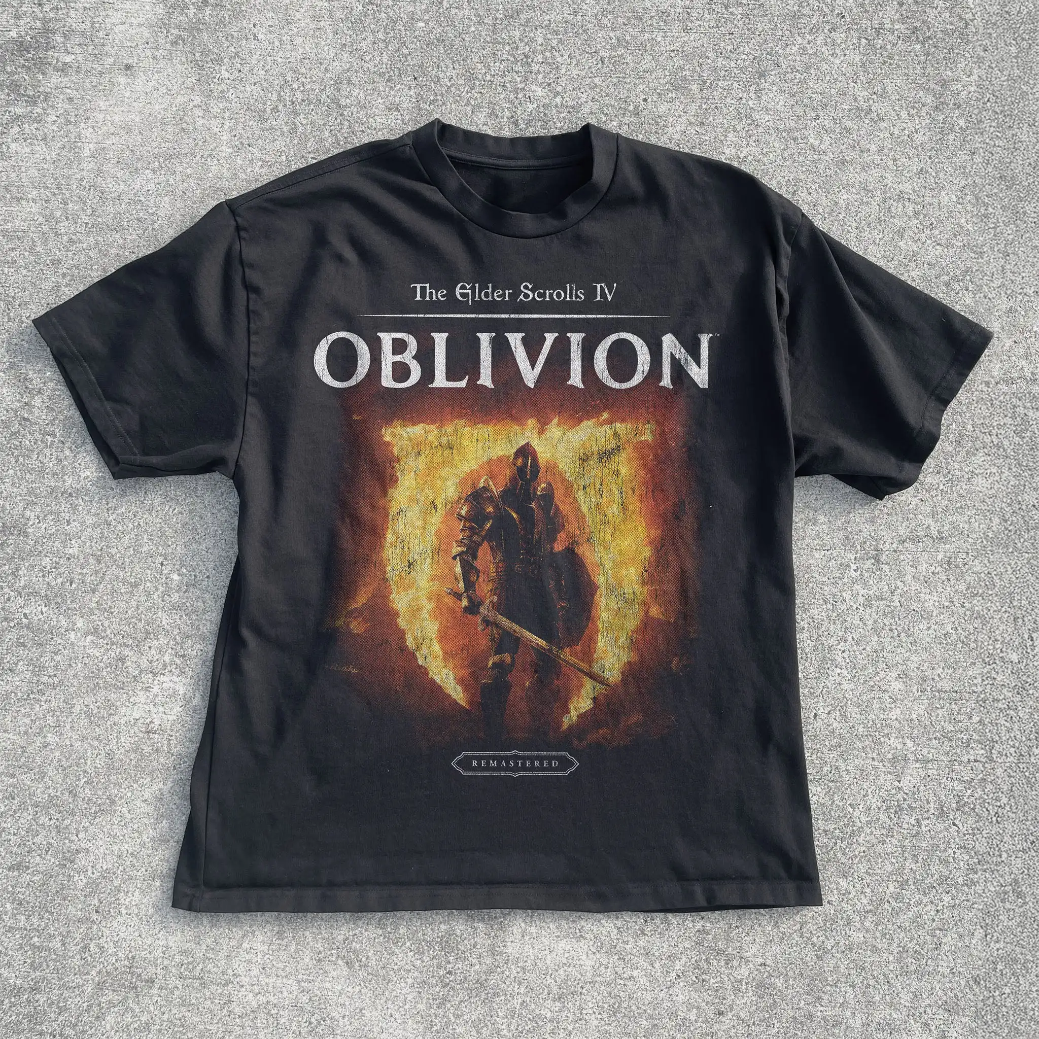 Oblivion Remastered Vintage Graphic T-Shirt Cotton Men Women Streetwear Tee
