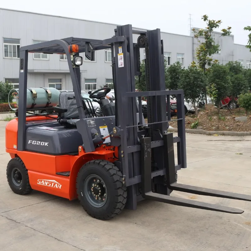Sanstar Professional Wholesale 2ton 2.5 Ton 3ton 4ton LPG Forklift Truck Gaolin Forklift for Sale Nissa K25 Optional