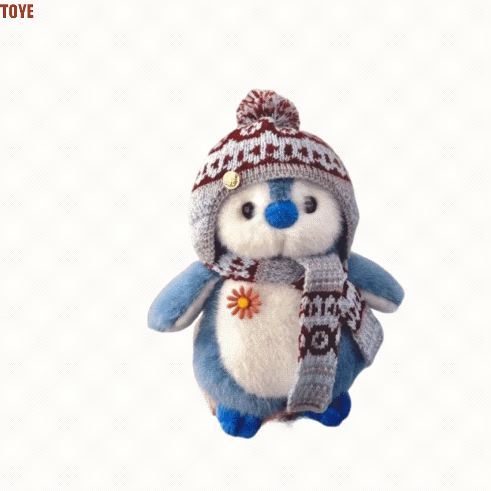 Cute Fluffy Soft Penguin Doll Plush Toy Children Gits Pink Grey Blue Penguin Plush Doll Cartoon Kawaii Doll Home Decor