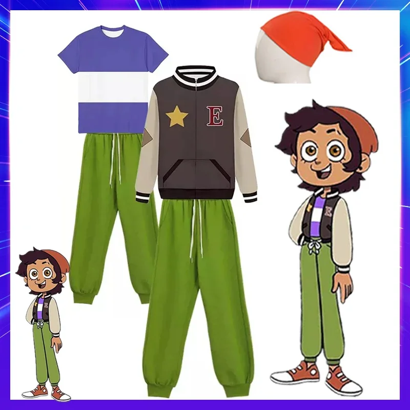 Anime The Owl House Cosplay Costume, Noceda Light, T-Shirt, Jaqueta, Casaco, Chapéu, Calças, Unisex, Adulto, Fatos Infantis, Halloween, Carnaval