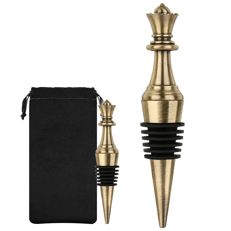 

Portable Wine Stopper Chess Queen Design Party Club Drinks Bar Tool Champagne Saver Stoppers Wedding Barware