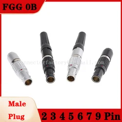 FGG 0B 2 3 4 5 6 7 9 Pin Male Plug Aviation Fast Connector for Sound Devices Arri Alexa Camera Timecode, Teradek Bond Bolt Pro