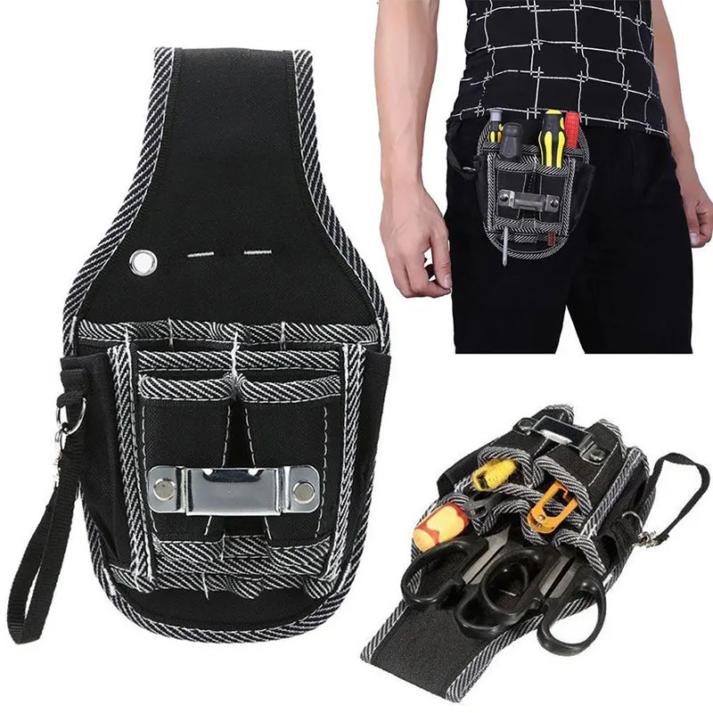 【K】600D Nylon Electrician Waist Pocket Tool Belt Pouch Bag Screwdriver Kit Holder Case Multi-functional