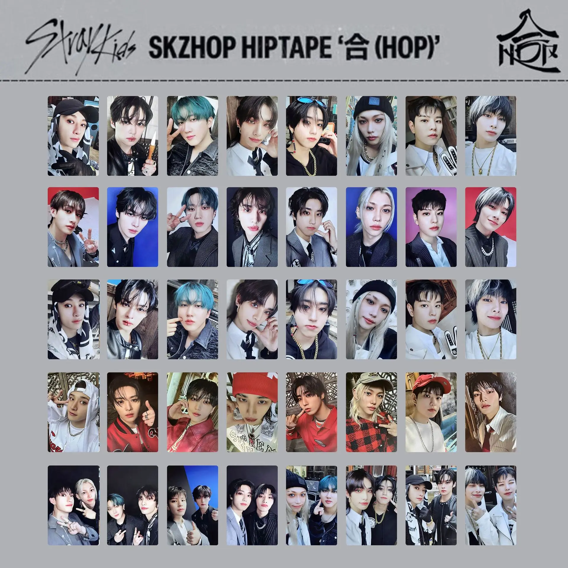 

8 шт. фотокарточек StrayKids SKZHOP HIPTAPE HOP в версии Accordion с Бан Чаном, Ли Феликсом, Хёнджином, KPOP Idol Lomo Cards для коллекции фанатов