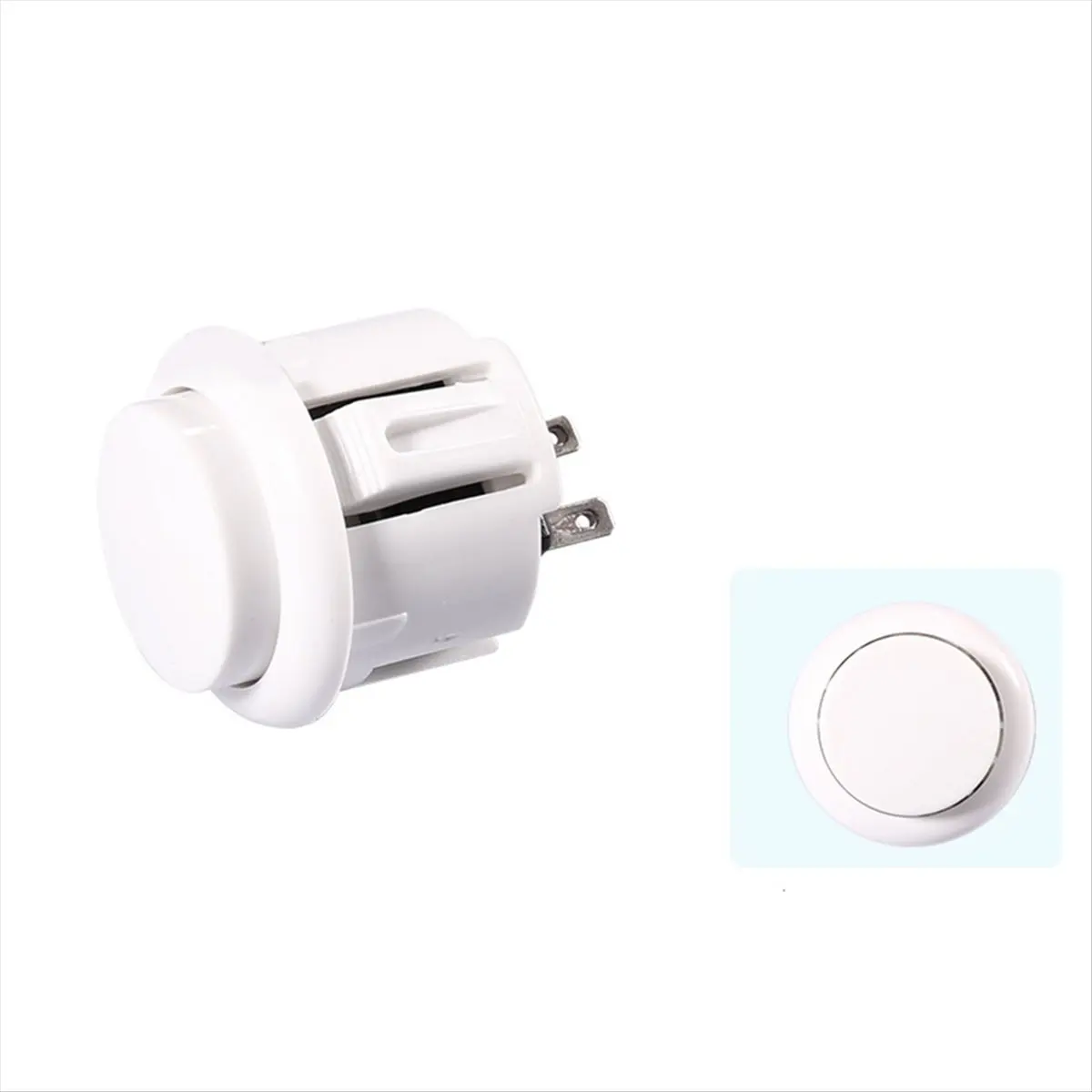 A747Z 10 Pcs Buttons 24Mm Responsive Buttons for Gaming Enthusiasts White Reliable Quality