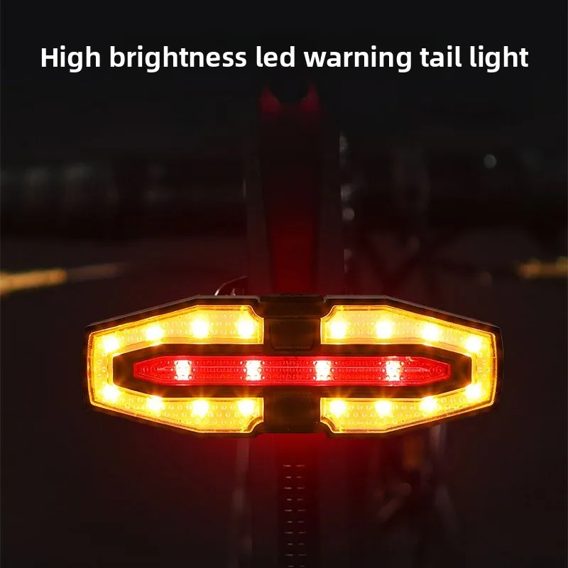 

Bike Steering Tail Light with Horn Charging Wireless Remote Control Riding Rear Light Mountain Bicycle Accessories