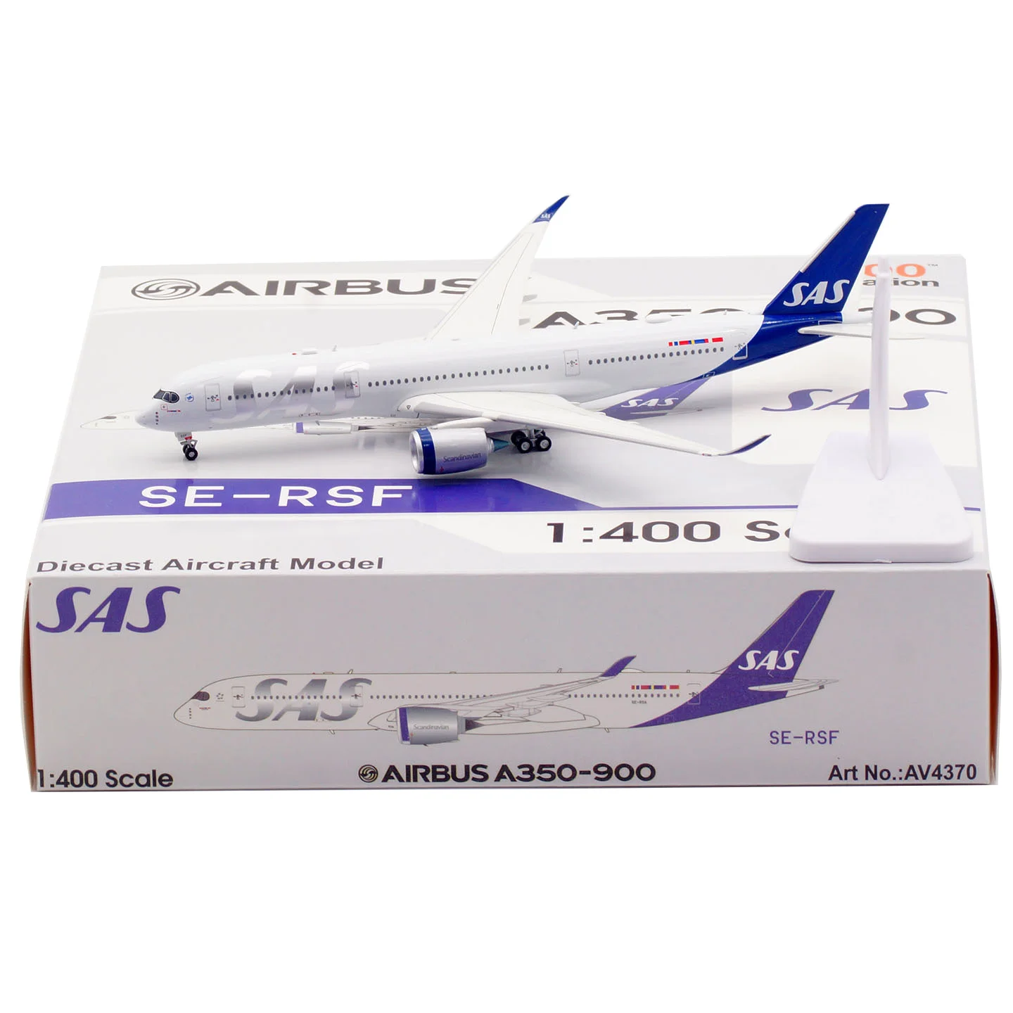 modele-d'avion-en-alliage-de-collection-av4370-aviation-1-400-sas-scandinavian-airlines-skyteam-airbus-a350-900-modele-d'avion-moule-sous-pression-se-rsf