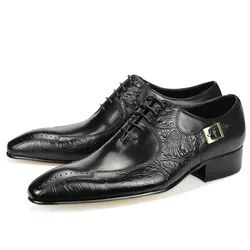 High-end luxury handmade leather shoes men's business formal casual shoes British carved brogue shoes fashion banquet suit shoes