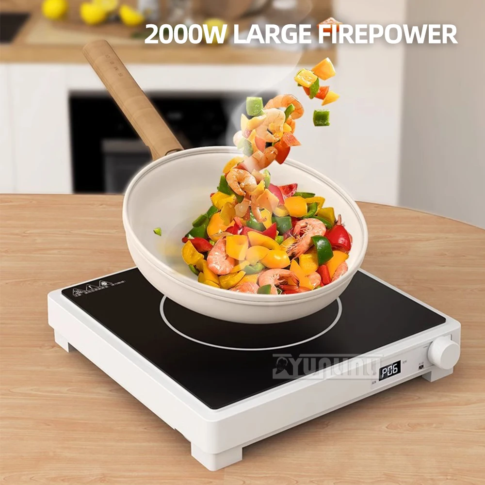 เตาเซรามิกไฟฟ้า2000วัตต์เตาทำความร้อนแบบอินฟาเรดพกพาเตาต้มชาอเนกประสงค์