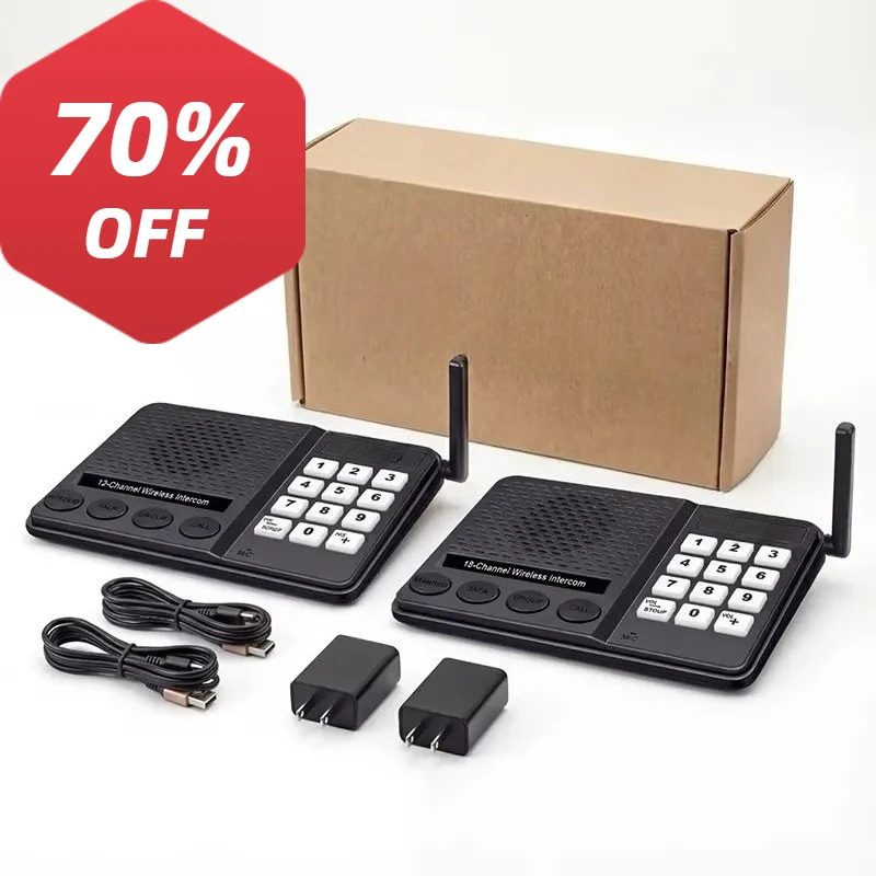 

A pair (factory delivery can be customized with logos) Office Wireless Long-Distance Two-Way Communication Talkback System