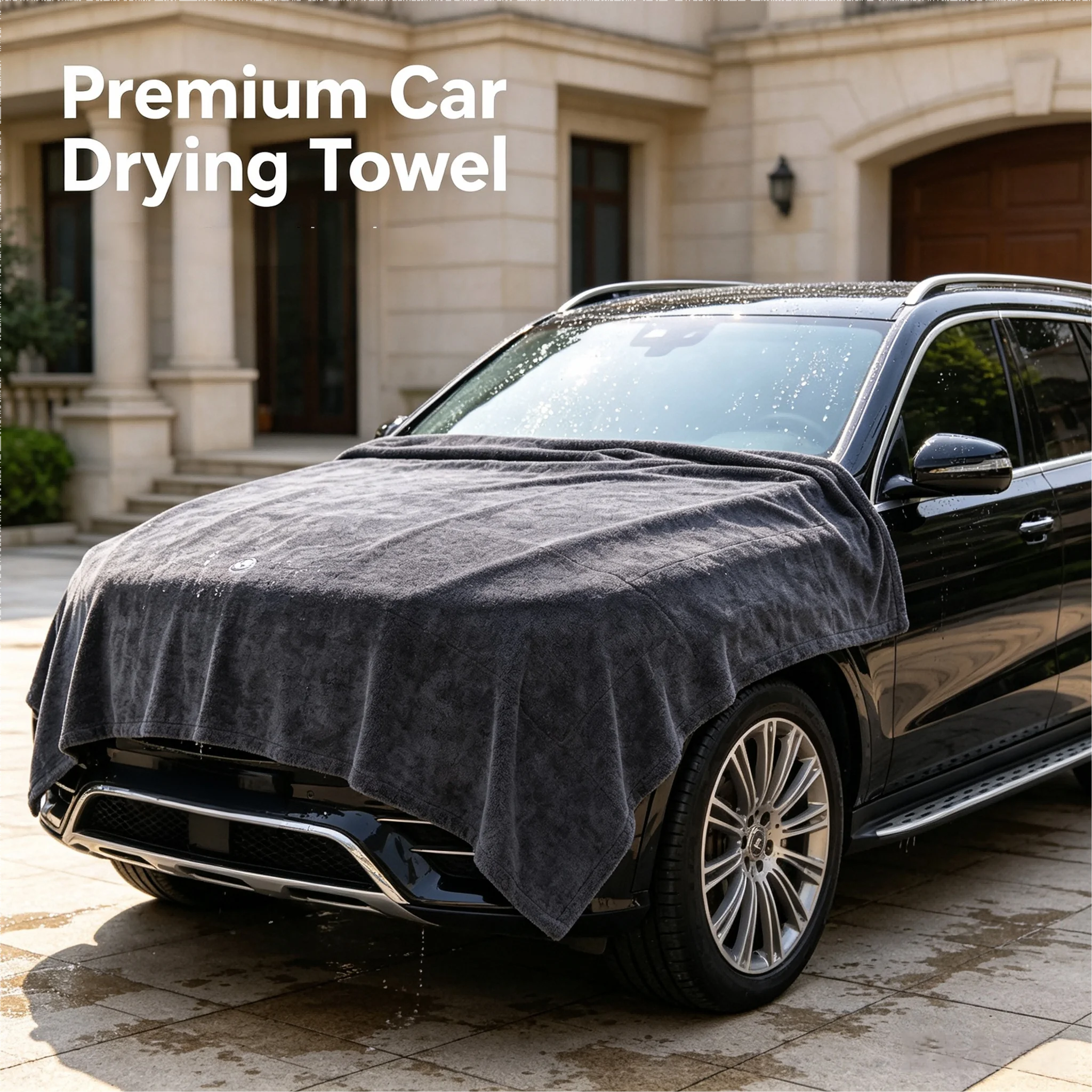 Double Side Microfiber Car Drying Towel 60x90cm Super Absorbent Thickened Scratch Free Wash Clamp For Auto Detailing