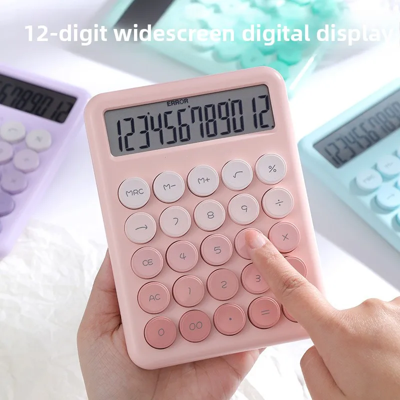 High-Aesthetic Dopamine Gradient Color Desktop Calculator, Minimalist Style, for Students, Finance & Office Use