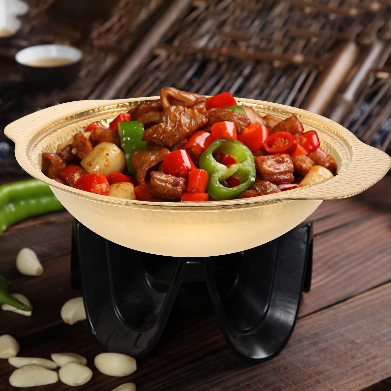 

Stainless Steel Double Handle Sukiyaki Hot Pot Seafood Cooking Pot Multi-Purpose Kitchenware for Home Use