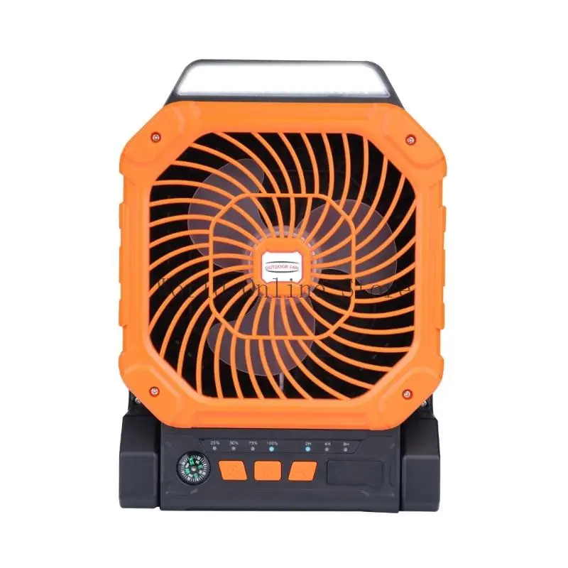 

Camping Fan Solar USB Rechargeable 7800mAh Battery 4Speeds LED Light Timer For Outdoor Activity Tent Bedroom Coolers 87HC