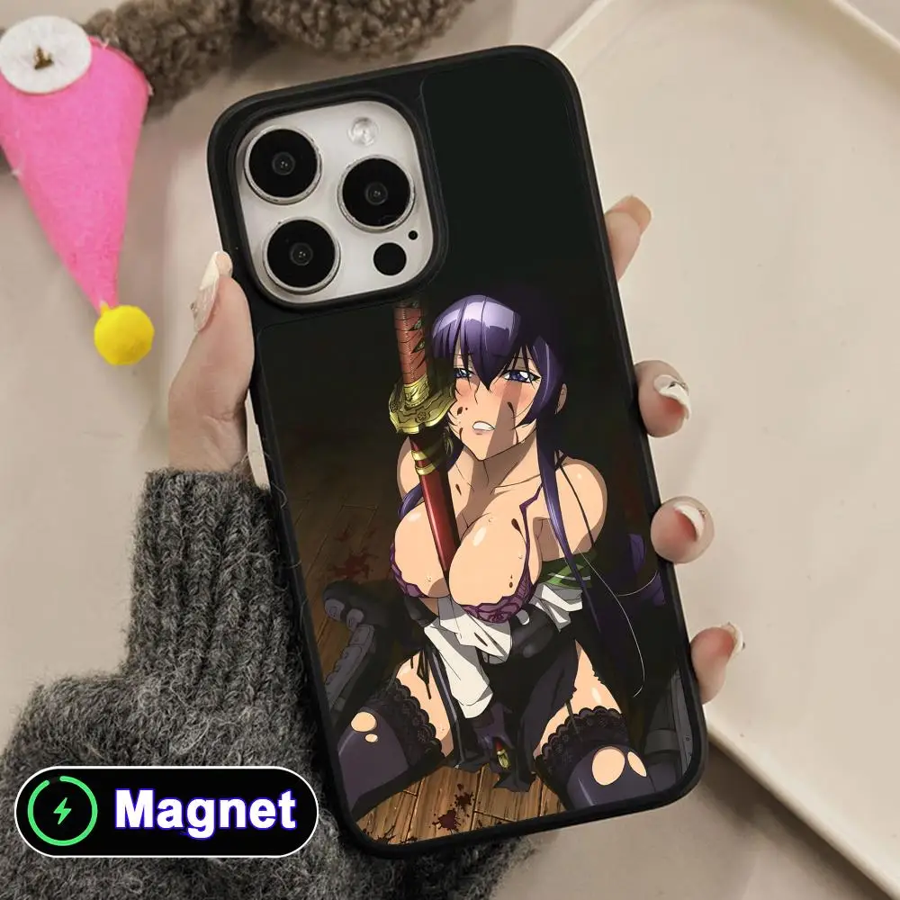 

Highschool Saeko Busujima Matte Surface Magsafe Mobile Phone Case for iPhone 17 16 15 14 13 12 11 Air Pro Max Plus Cover