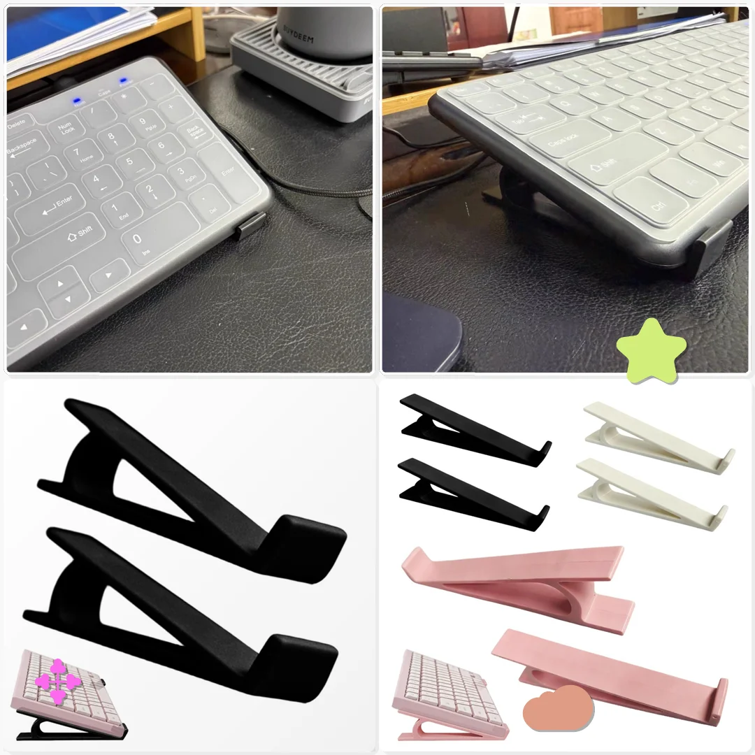 Keyboard Lift 2 Pieces Tilt Universal Support Computer Stand Lifter Exam Room Desk Student Typing Comfort