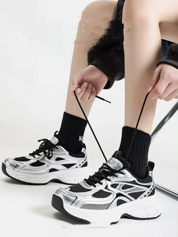 2026 Spring Autumn Latest Ladies Post Apocalyptic Platform Dad Sneaker Trending Stain Proof Daily Comfort Footwear