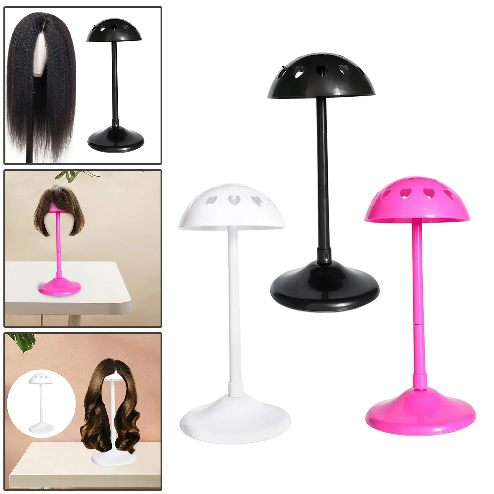 PP Hat Display Stand Adjustable Height for Hair Styling Drying Hat Storage Cute Shape