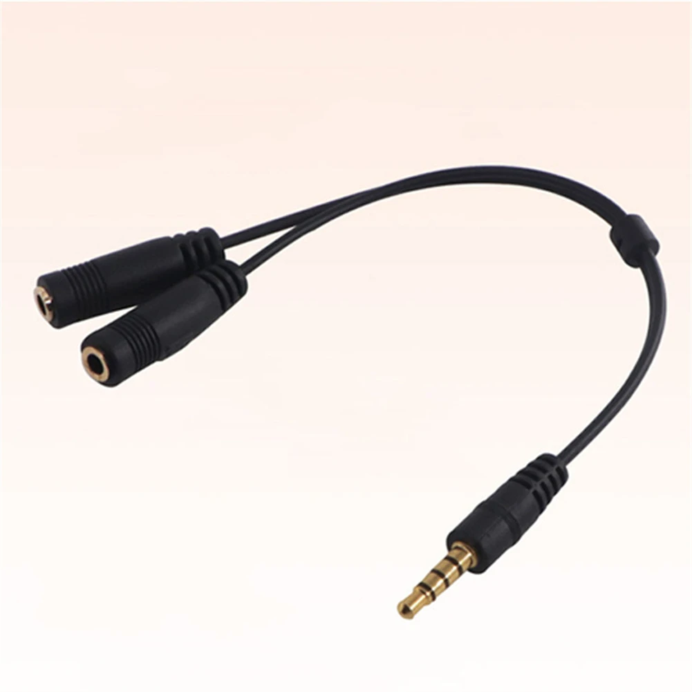 Cable Audio Splitter Stereo Jack Headphone Y Splitter 1 Male To 2 Dual Female 1pc 20cm Length 3.5mm Accessories