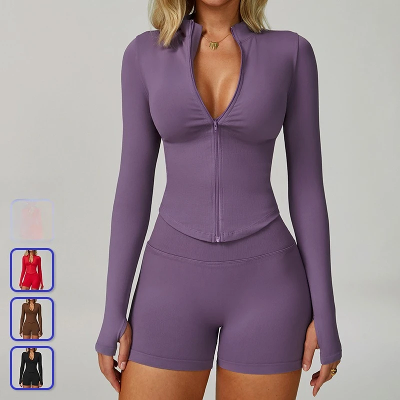 

Спортивная куртка с динамической молнией, пальто для женщин, йога, тренажерный зал, тренировка, спортивная одежда, толстовка, топы, спортивная одежда для бега, бега, одежда