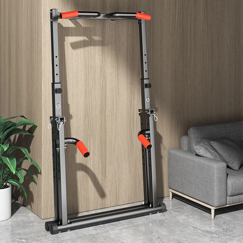 Folding Horizontal Bar Multi-functional Indoor Home Courtyard Steel Pipe Telescopic Pull-up Without Punching Fitness Rack