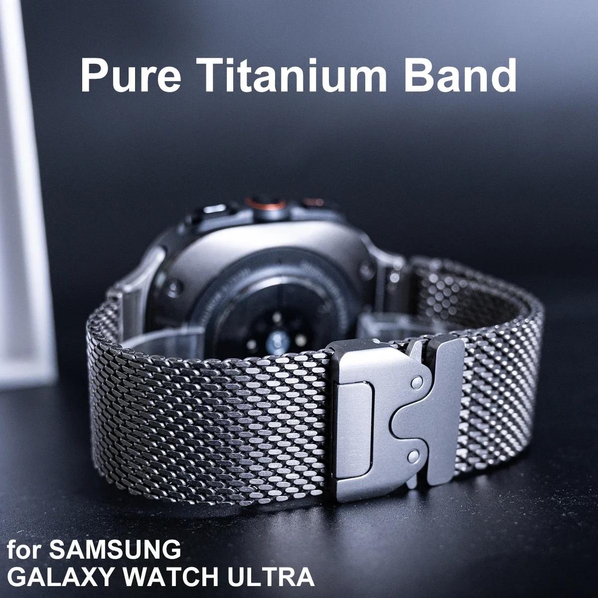 Reines Titan Milanese Offizielles Armband für Samsung Galaxy Watch Ultra/Ultra2 47mm Titanband für Galaxy Watch 7 Ultra Armband – Detail 9