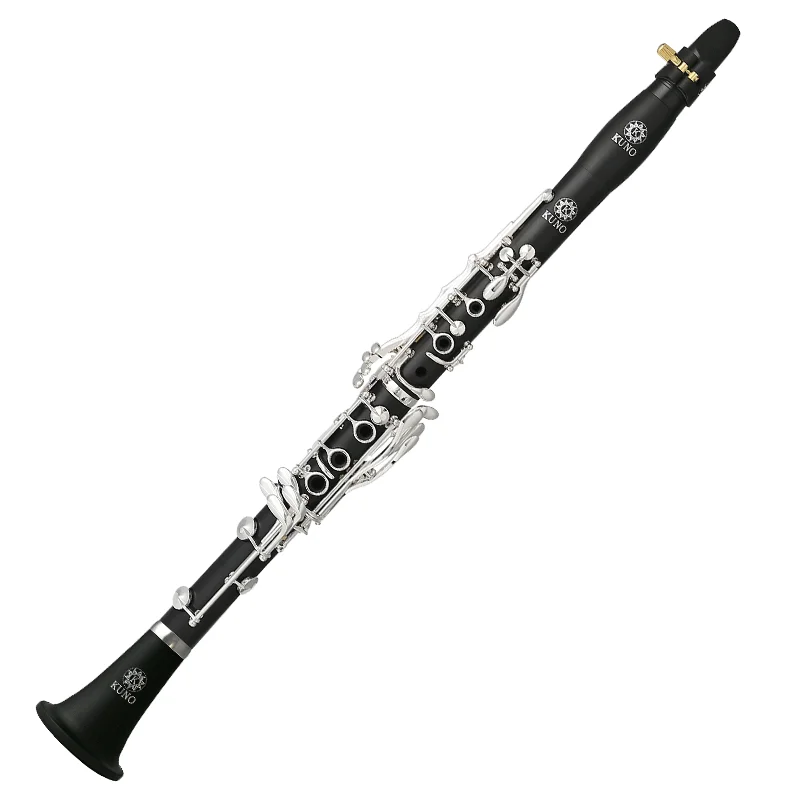 KCL-902  Clarinet 18 Keys Rubber Wood Tube Body Silver Plated Keys