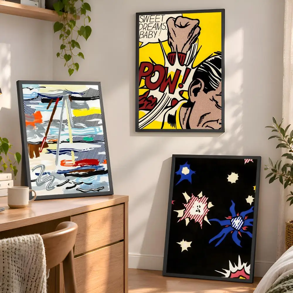 Art Roy Lichtenstein Pop Abstract Poster Aesthetic Wall Art Bedroom Living Room Dorm Office Home Decor