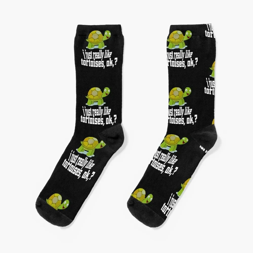 I Just Really Like Tortoises, okay? Socks tennis luxe christmas stocking anti slip football Socks For Men Women's