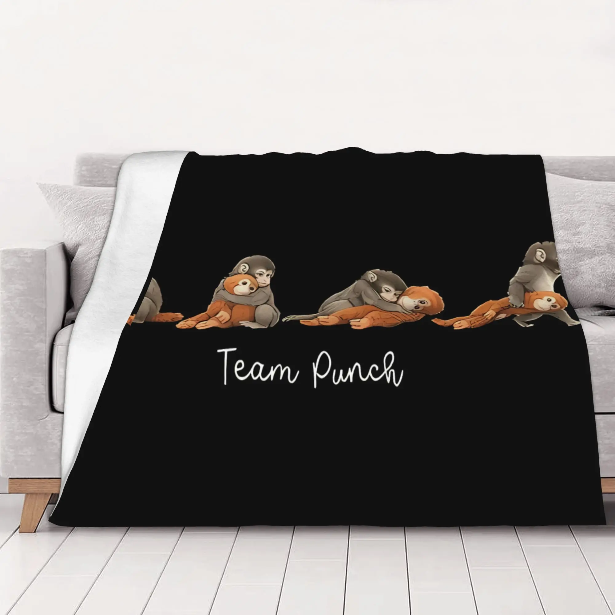 1PC Monkey Meme Cute monkey hugging plush home room decorations Winter Blankets for Adults Bedding Home Interior Sofa Knee