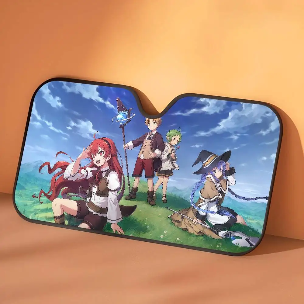 Mushoku Tensei reencarnación sin empleo visera de ventana delantera de coche visera de sol protector solar cortina parasoles Reflector Protector Anti UV