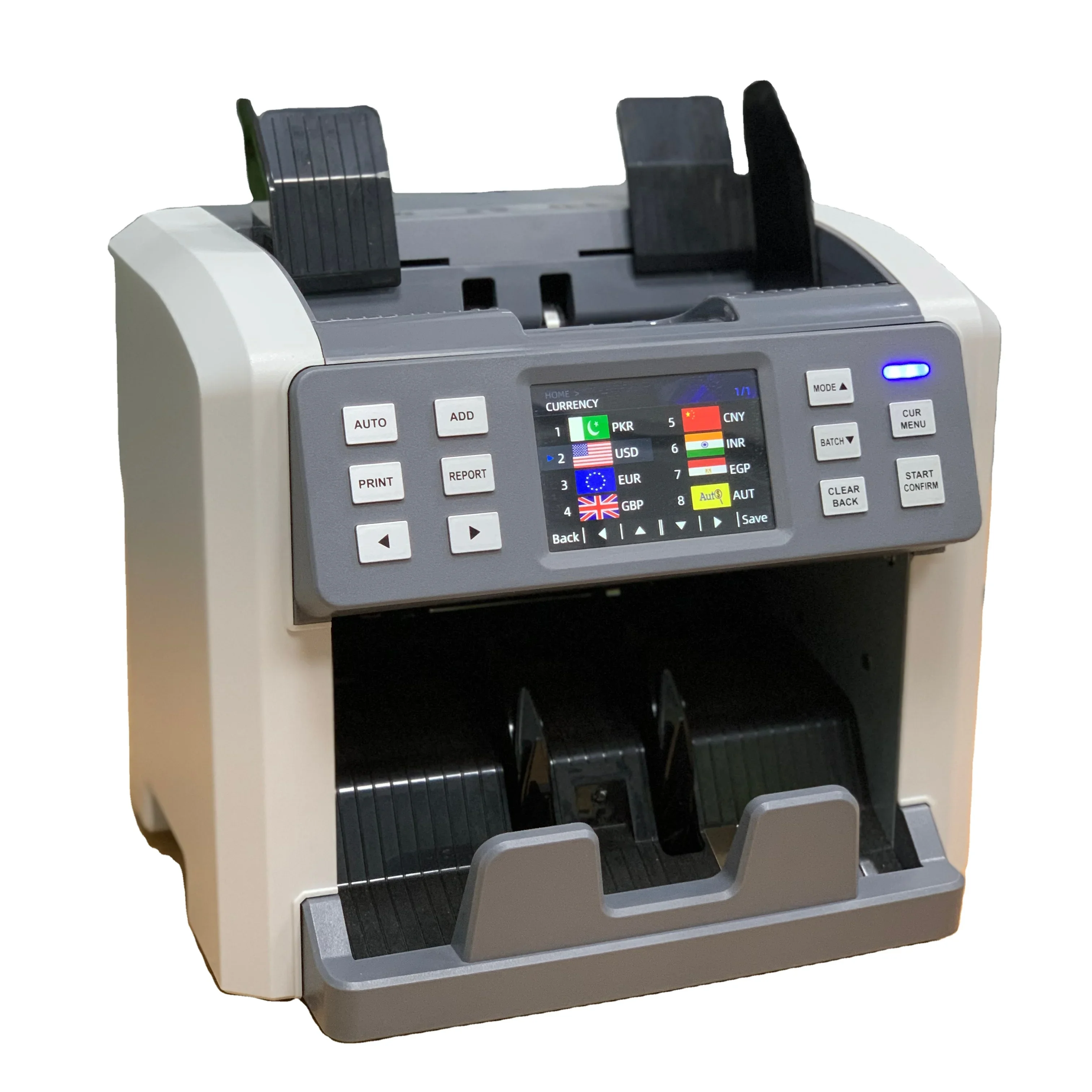 HL-P120 dual CIS Money Counting Machine Bill Counter White Body Mix value counting