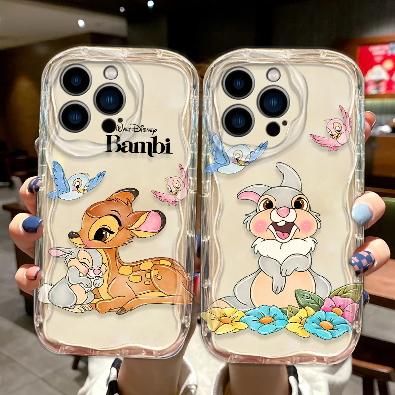 Bambi Thumper Friend Phone case For Apple iPhone 15 14 13 12 11 Pro X XR XS Max Plus 8 7 Plus SE Wave Oil Cover