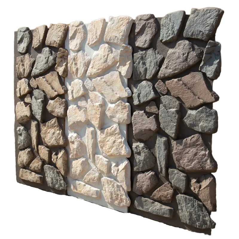 Faux Castle Stone 3d Pu Stone Wall Panel Anti-Pollution Recyclable ECO Material For Villa Garden Factory Direct Supply Wholesale