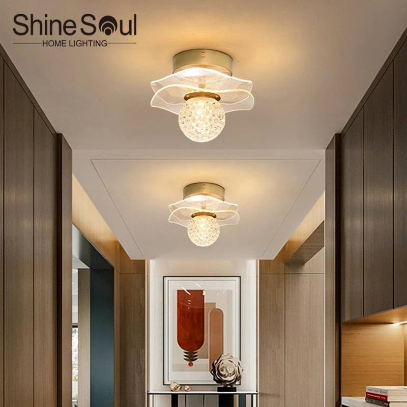 Modern LED Wall Lamp Creative Flower Shaped Corridor Lamp Balcony Corridor Bedroom Study Staircase Home Lighting Fixtures